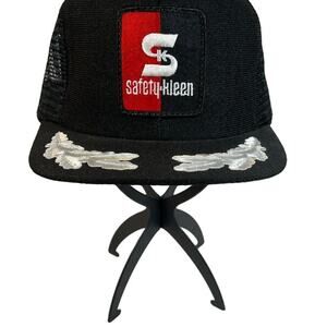 Vintage Truckers Hat Scrambled Eggs Patch Safety-Kleen Snapback Black Red White